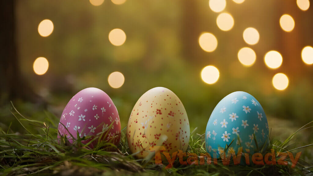 Jajeczka Wielkanocne w trawie