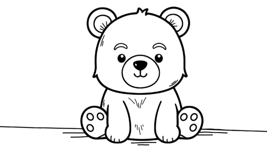 Miś odpoczywający na polanie