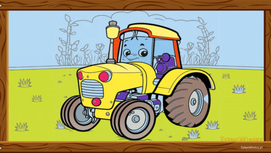 Wesoły traktor – Pokolorowane przez Anonim