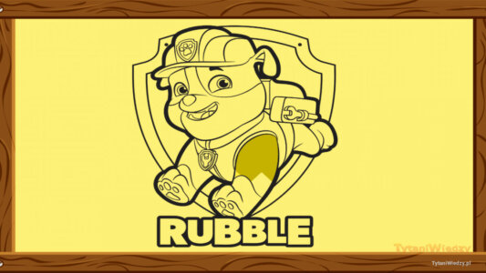 Psi Patrol Rubble – Pokolorowane przez Anonim