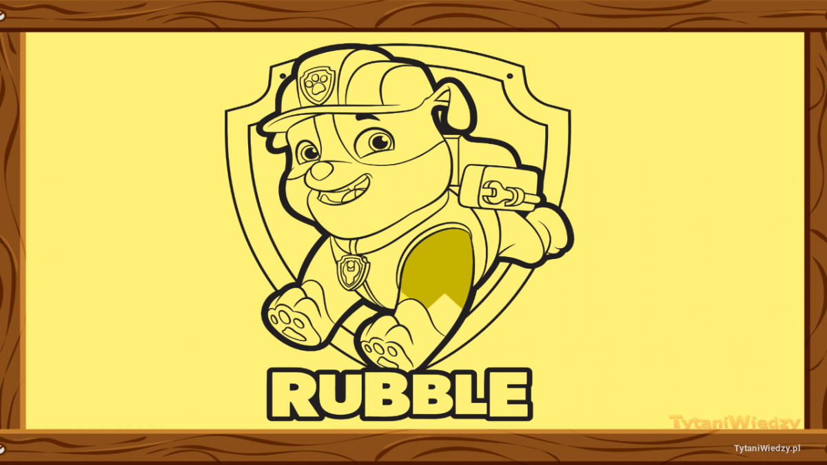 Psi Patrol Rubble – Pokolorowane przez Anonim