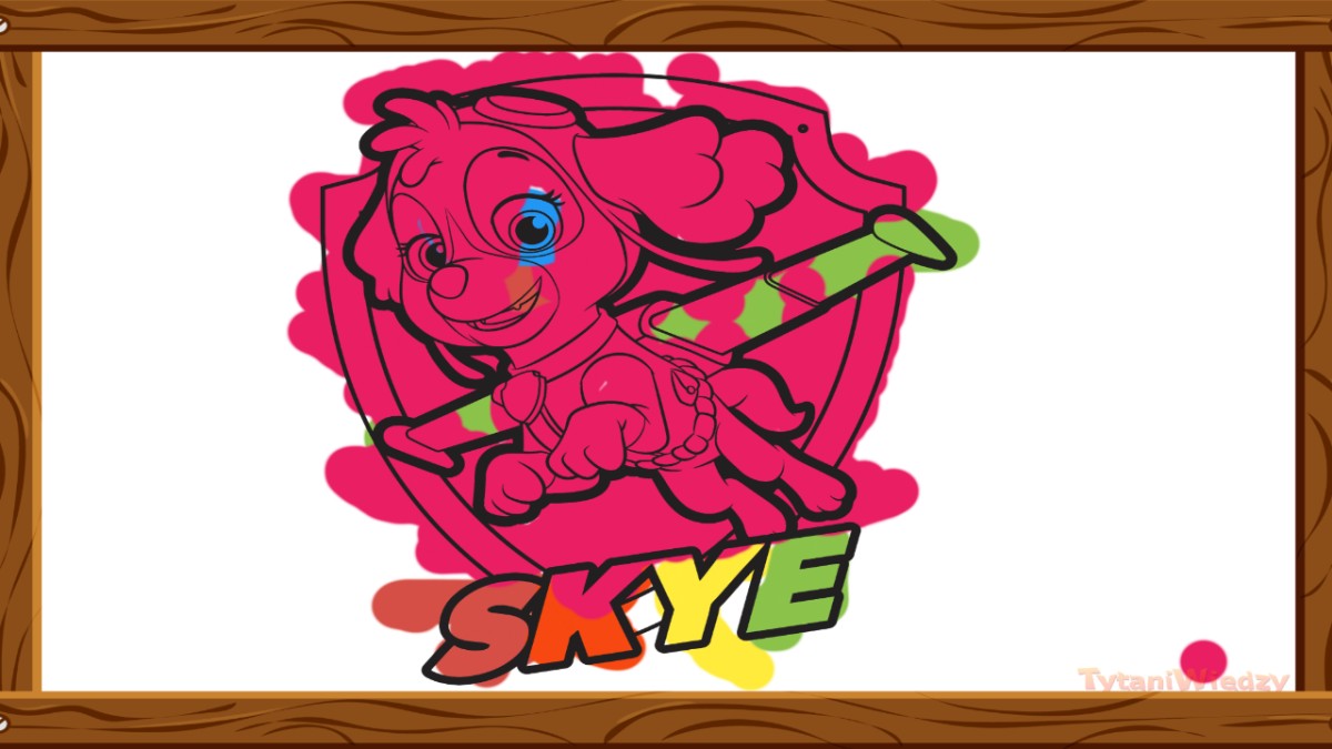 Psi Patrol Skye – Pokolorowane przez Anonim