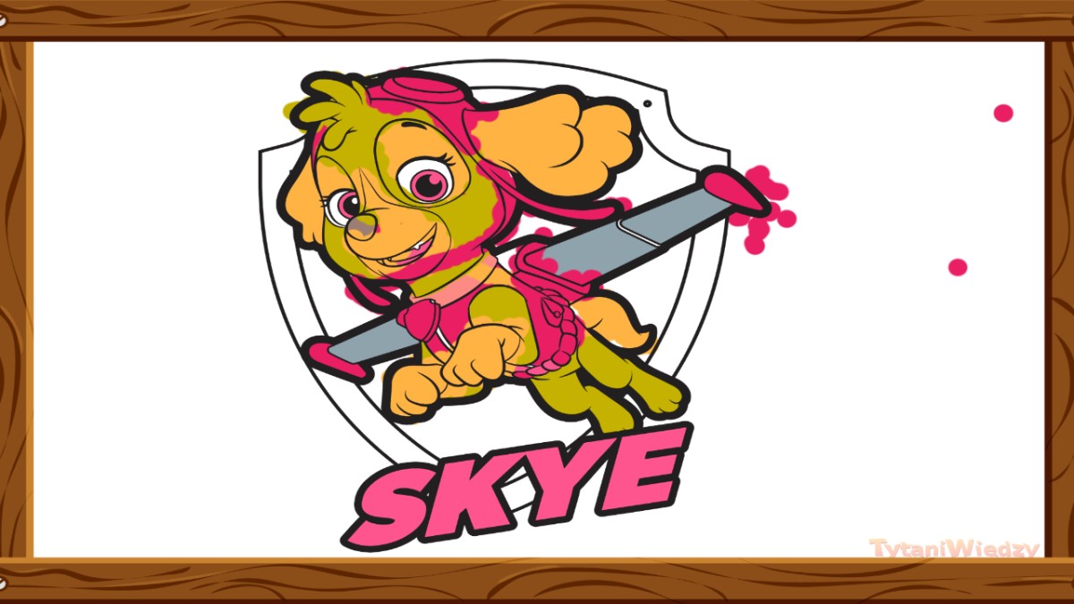 Psi Patrol Skye – Pokolorowane przez BASIA