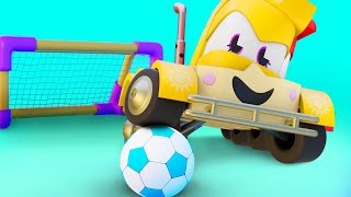 Action mini trucks ! mecz piłki nożnej bajki o samochodach dla dzieci