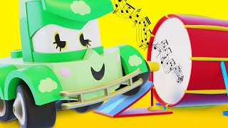 Action mini trucks ! tworzenie muzyki bajki o samochodach dla dzieci