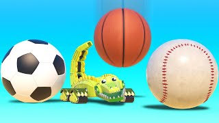 Animacars – najlepsze z sport(koszykówka piłka nożna baseball) – kreskówki z pojazdami i zwierzakami