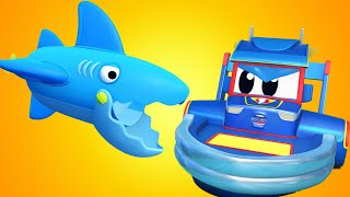Bajki dla dzieci – najlepsze z kreskówek rekinów – super ciężarówka w mieście samochodów !