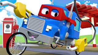 Bajki o pojazdach dla dzieci – super rower! – carl super ciężarówka – miasto samochodów