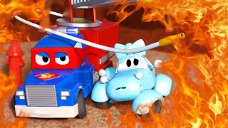 Bajki o pojazdach dla dzieci – super strażak – carl super ciężarówka – miasto samochodów