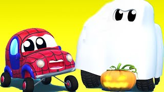 Bajki o samochodach dla dzieci – halloween: duch goni samochód pająk – super ciężarówka !