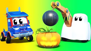 Bajki o samochodach dla dzieci – halloween: duch w labiryncie – super ciężarówka !