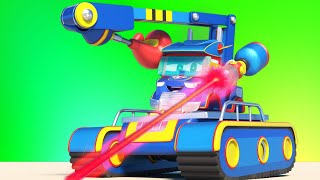 Bajki o samochodach dla dzieci – lego: pojazd laser ratuje ekipe budowlańców – super ciężarówka !
