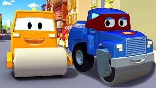 Bajki o samochodach dla dzieci – walec – carl super ciężarówka – miasto samochodów