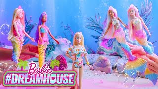 Barbie po polsku – syrenkowa impreza barbie i zmieniające kolor syreny – dom marzeń remix
