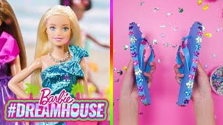 Barbie po polsku – tęczowe kostki lodu i brokatowe klapki diy – dom marzeń remix