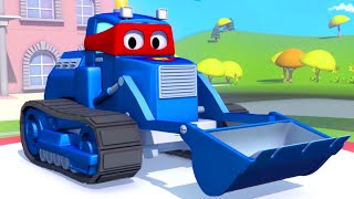 Carl super ciężarówka – buldożer – mieście samochodów  bajki dla dzieci