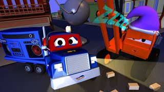 Carl super ciężarówka – dane lunatyk – mieście samochodów  bajki dla dzieci