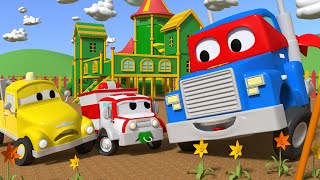 Carl super ciężarówka – kameleon – mieście samochodów  bajki dla dzieci