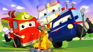 Horror stories – tiny town: street vehicles ambulance police car fire truck