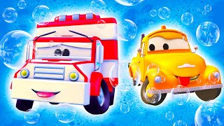 Lakiernia toma – amber ambulans – miasto samochodów bajki samochodowe dla dzieci