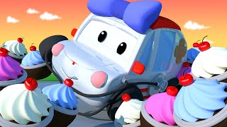 Let’s buy some cupcakes  – tiny town: street vehicles ambulance police car fire truck
