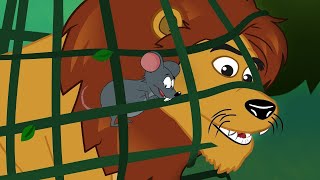 Lew i mysz bajki dla dzieci po polsku – bajka i opowiadania na dobranoc kreskówka