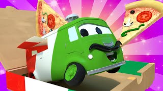 Lokomotywa troy – carlo pizzabus 2 – miasto samochodów bajki dla dziecia
