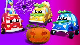 Małe autka – halloween! mały strażak wystraszył się! – bajki edukacyjne dla dzieci o autkach