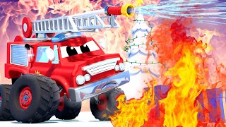 Monster trucki – świąteczna bajka – choinka w mieście monster trucków – miasto samochodów – bajki