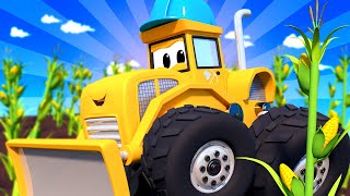 Monster trucków – ktoś skradł kukurydzę mikowi spychaczowi! – miasto samochodów – bajki dla dzieci