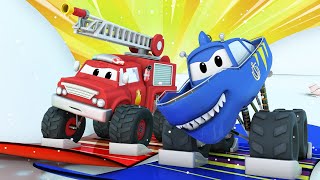 Monster trucków – specjalne wydanie zimowe – miasto samochodów – bajki samochodowe dla dzieci