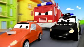 Patrol policyjny – niespodzianka na urodziny franka – miasto samochodów  bajki dla dzieci