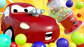 Patrol policyjny – nowe, dziwne auto ukradło maszynę cukierków! – miasto samochodów – bajki