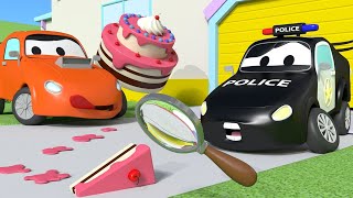 Patrol policyjny – skradzione ciasta – miasto samochodów  bajki dla dzieci
