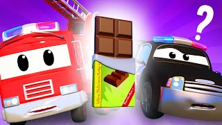 Patrol policyjny – słodycze carrie zaginęły – miasto samochodów  bajki dla dzieci