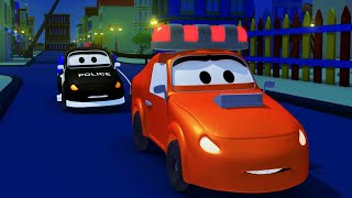 Patrol policyjny – syrena amber – miasto samochodów  bajki dla dzieci
