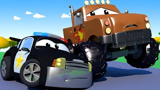 Patrol policyjny – wyłączniki marley monster trucka został skradziony – miasto samochodów – bajki