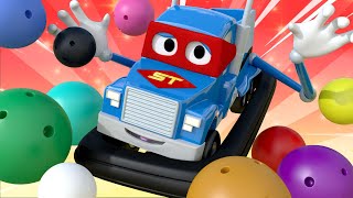 Pojazd zderzak! – carl super ciężarówka – miasto samochodówdów  bajki dla dzieci