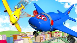 Super samolot – carl super ciężarówka – miasto samochodówdów  bajki dla dzieci
