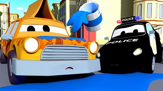 Złodziej farby – patrol policyjny w mieście samochodów  bajki dla dzieci